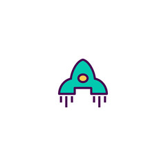 Rocket ship icon design. Transportation icon vector design