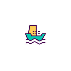 Obraz premium Ship icon design. Transportation icon vector design