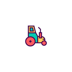 Tractor icon design. Transportation icon vector design