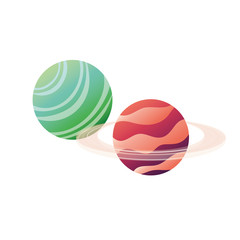planet of the solar system isolated icon