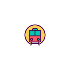 Train icon design. Transportation icon vector design