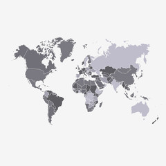 Fototapeta na wymiar Vector World Map.