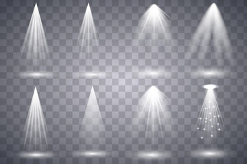 Bright lighting with spotlights