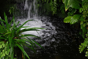 Small waterfall with copy space