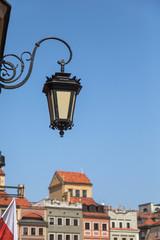 Fototapeta na wymiar Vintage lanterns on the streets of Warsaw