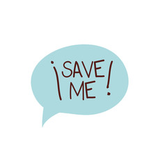 save me label isolated icon