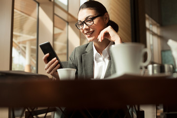 businesswoman working at office place