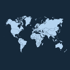 Fototapeta na wymiar Vector World Map.