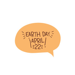 happy earth day label icon