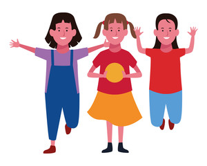 Kids friends cartoon