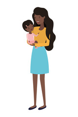 woman with baby avatar character