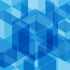 Abstract blue geometric polygon background compose by triangle shape