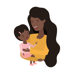 woman with baby avatar character