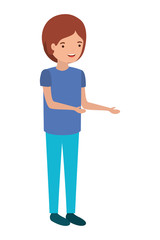 young man standing avatar character