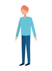 young man standing avatar character