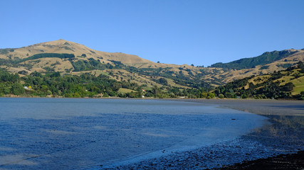 Barry's Bay near Akaroa, Banks Peninsula, New Zealand