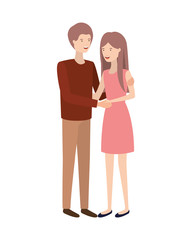 young couple avatar character