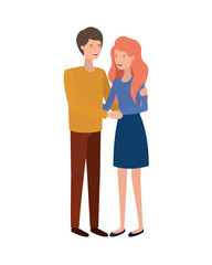 young couple avatar character