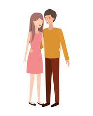 young couple avatar character