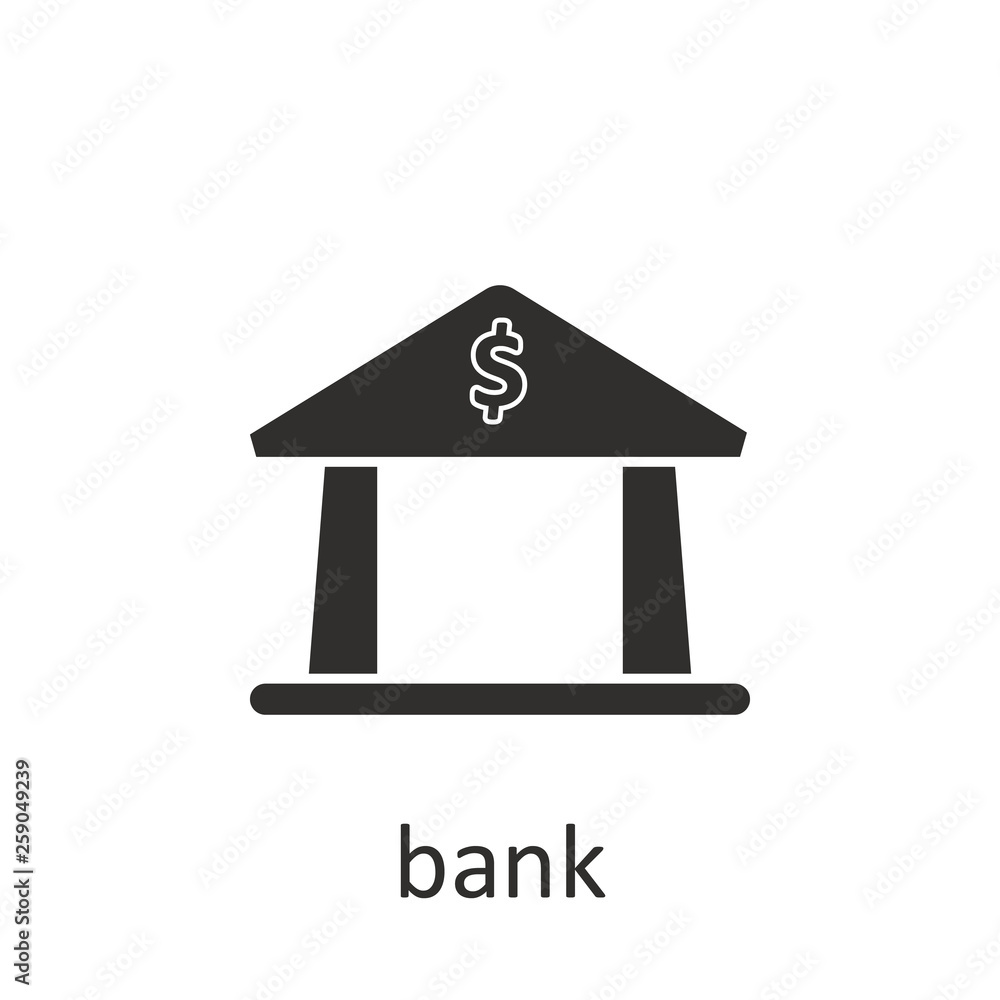 Poster bank, icon, black. element mobile concept and web apps illustration. thin line icon for website desi