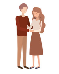 Fototapeta premium young couple avatar character