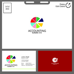 Fototapeta na wymiar banking bussines accounting or money management business logo concept