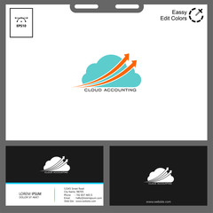 cloud bussines accounting or money management business logo concept