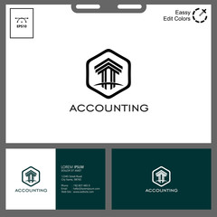 banking bussines accounting or money management business logo concept