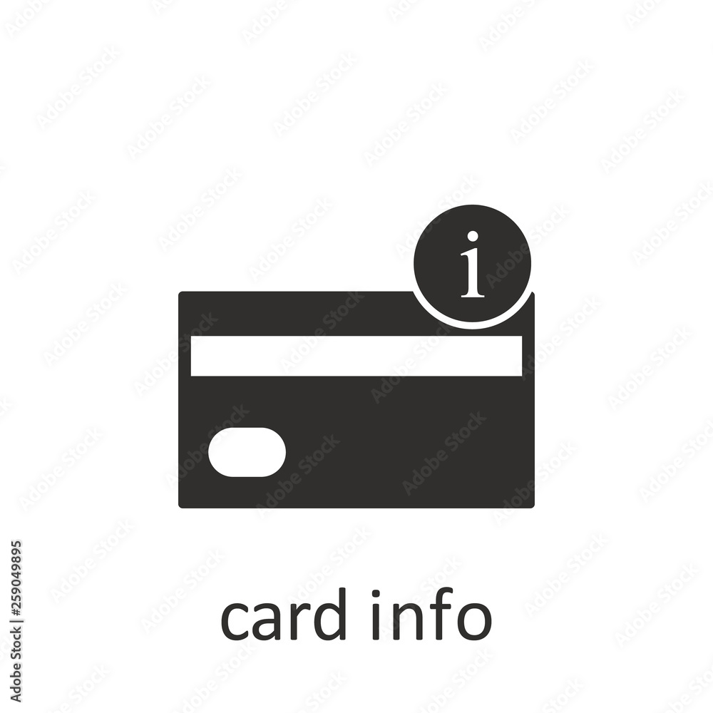 Poster card info, icon, black. element mobile concept and web apps illustration. thin line icon for website