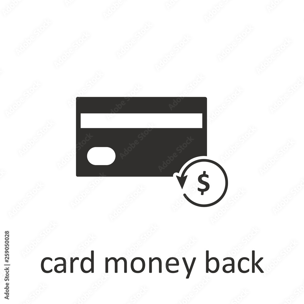 Poster card money back, icon, black. element mobile concept and web apps illustration. thin line icon for w