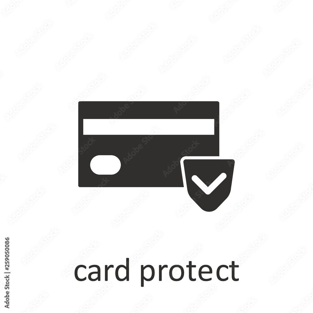 Poster card protect, icon, black. element mobile concept and web apps illustration. thin line icon for webs