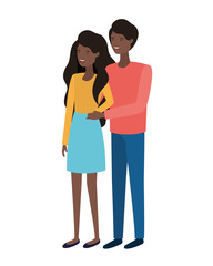 young couple avatar character