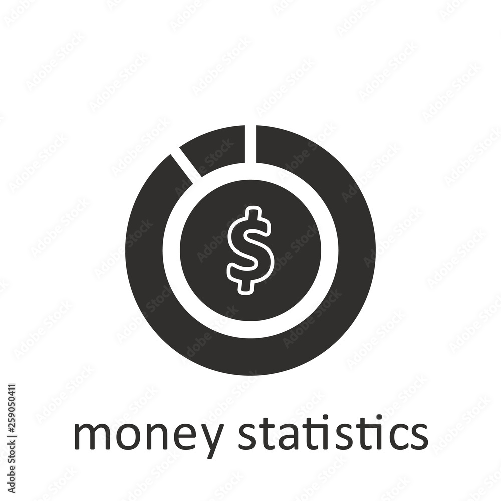 Poster money statistics, icon, black. element mobile concept and web apps illustration. thin line icon for 