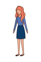 young woman avatar character