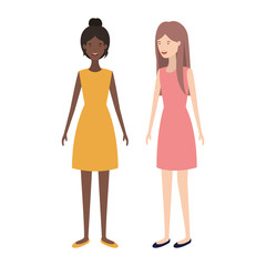 young women standing avatar character