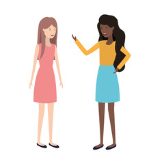 young women standing avatar character