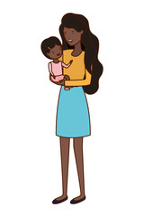 woman with baby avatar character