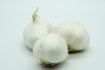 garlic isolated on white background