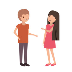 young couple avatar character