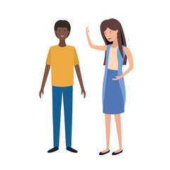 young couple avatar character