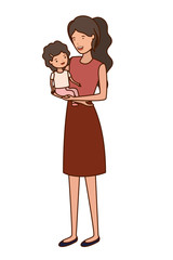 woman with baby avatar character