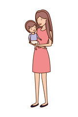 woman with baby avatar character