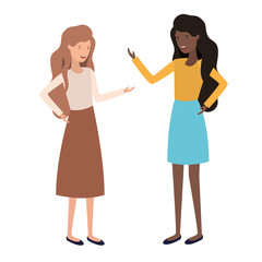 young women standing avatar character