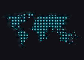 Global network connection. World map point and line composition concept of global business. Vector Illustration