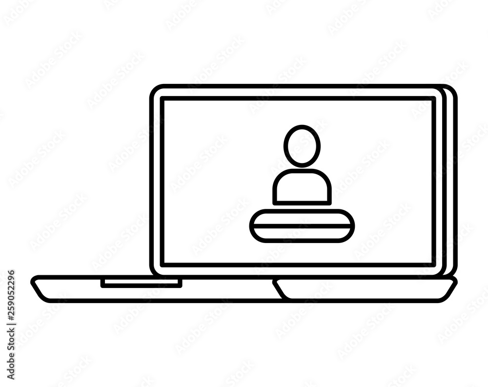 Poster laptop computer with user acount