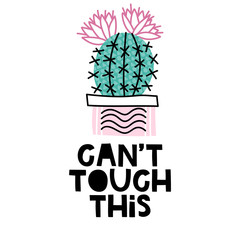 Can't touch this. Lettering with illustrations