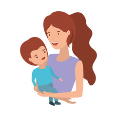 woman with baby avatar character