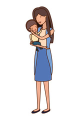 woman with baby avatar character