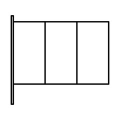 mexican flag isolated icon