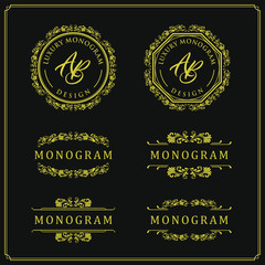 Luxury design set for wedding and decoration